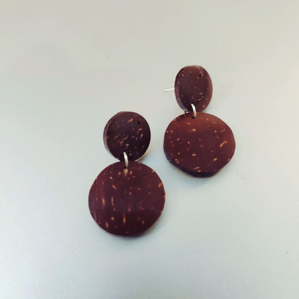 Handcrafted Coco Earth Drops Coconut Shell Earrings – Womens Jewellery on Brown Living™. SKU: OEP106a. Img 16.