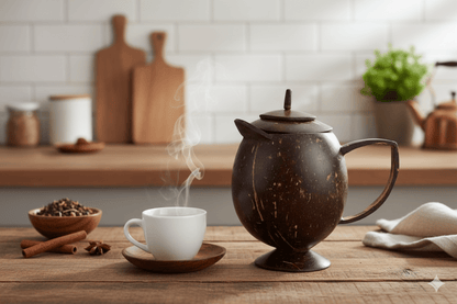 Handcrafted Coconut Shell Jug | Natural Eco - Friendly Jug – Jugs & Flasks on Brown Living™. SKU: KOTT009. Img 1.