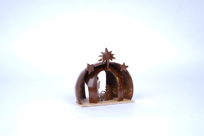 Handcrafted Coconut Shell Nativity Light –Eco - Friendly Christmas Decor – Gift Giving on Brown Living™. SKU: KOTT002. Img 3.