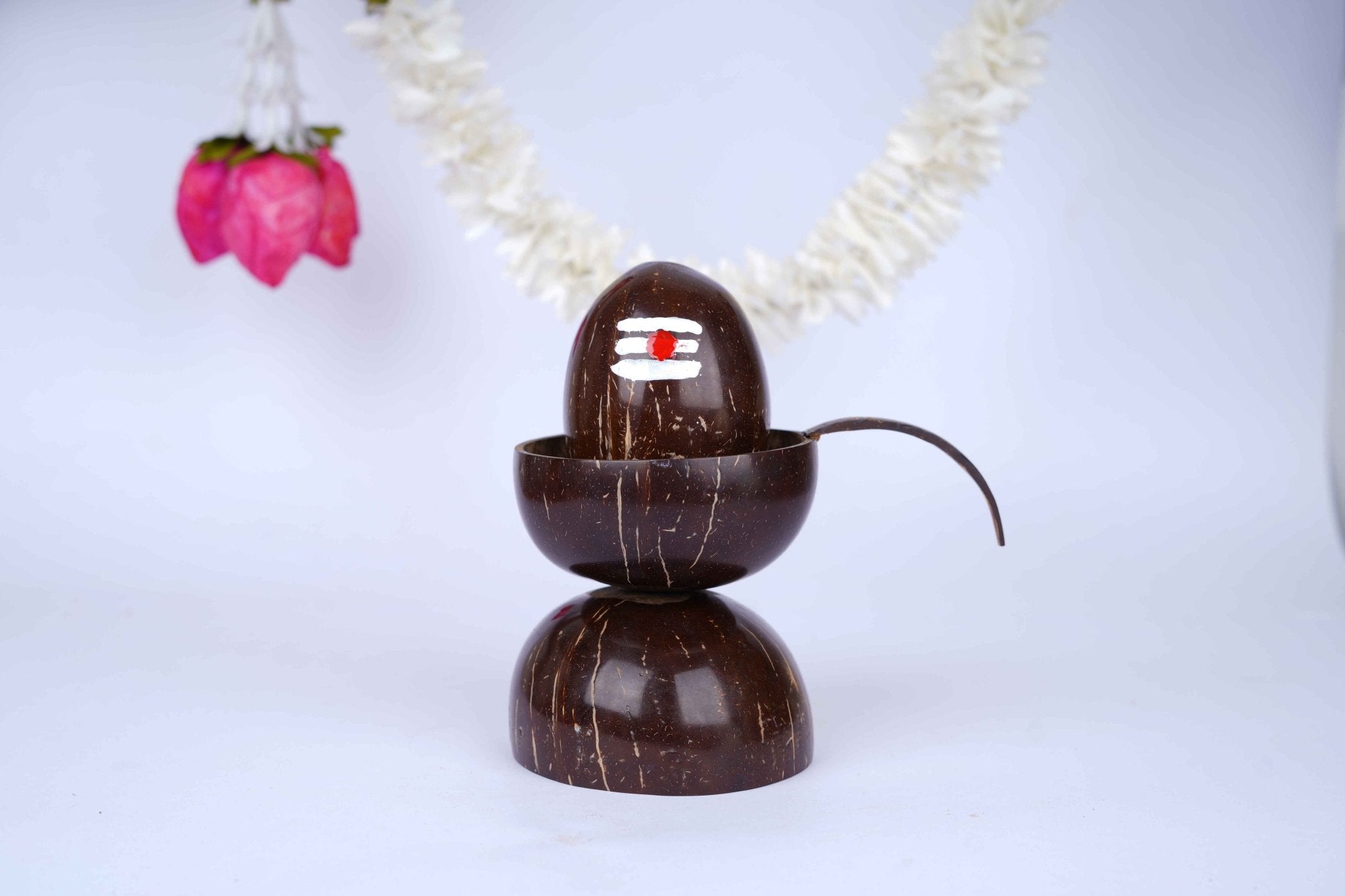 Handcrafted Coconut Shell Shiva Statue – Eco - Friendly Home Décor – Pooja Needs on Brown Living™. SKU: KOTT007. Img 2.