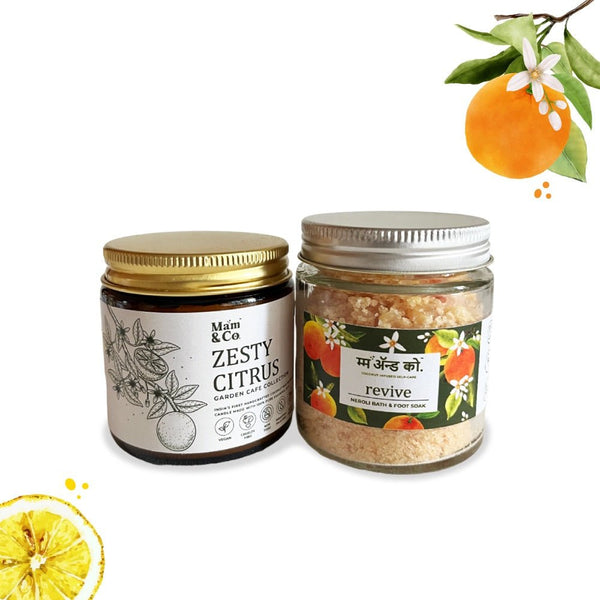 Handcrafted Coconut Wax Candle Saver Pack - Revive Bath & Foot Soak & Zesty Citrus | Verified Sustainable Gift Giving on Brown Living™
