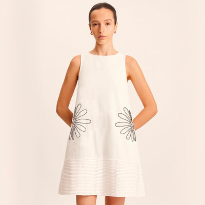 Handcrafted Cotton Matisse Dress – Womens Dress on Brown Living™. SKU: ER - MATT - DRS - XS - 001. Img 1.