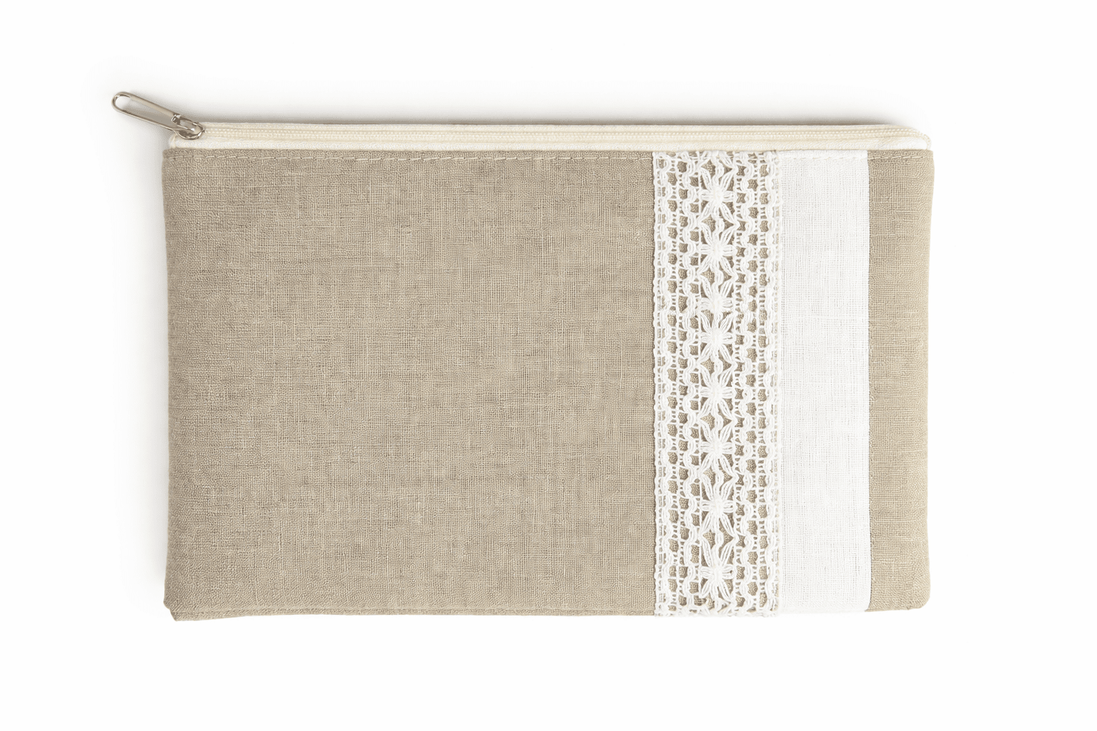 Handcrafted Cotton Travel Pouch – Eco - Friendly Lightweight Organizer – Travel Accessories on Brown Living™. SKU: GCP01-GREEN. Img 3.