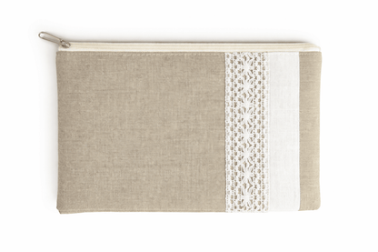 Handcrafted Cotton Travel Pouch – Eco - Friendly Lightweight Organizer – Travel Accessories on Brown Living™. SKU: GCP01-GREEN. Img 3.