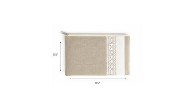 Handcrafted Cotton Travel Pouch – Eco - Friendly Lightweight Organizer – Travel Accessories on Brown Living™. SKU: GCP01-GREEN. Img 4.