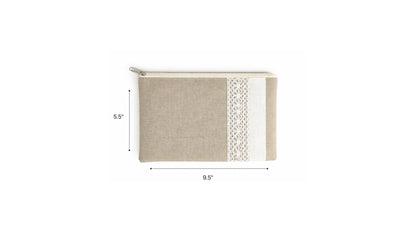 Handcrafted Cotton Travel Pouch – Eco - Friendly Lightweight Organizer – Travel Accessories on Brown Living™. SKU: GCP01-GREEN. Img 4.