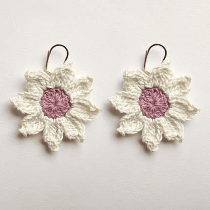 Handcrafted Crochet Star Earrings – Lavender – Womens Earrings by Wishing Treasure available on Brown Living™. . SKU: WTESTAR1. Img 1.