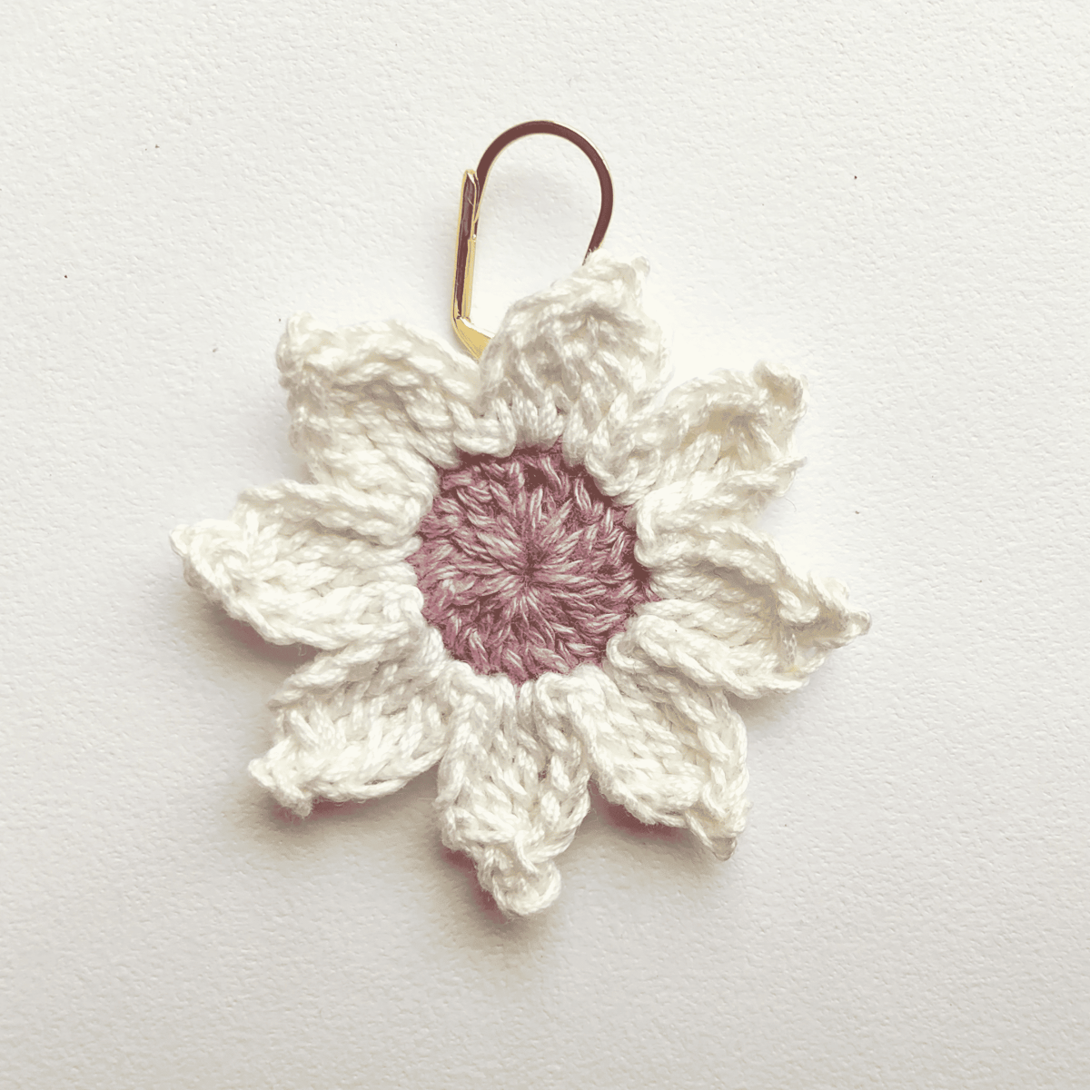 Handcrafted Crochet Star Earrings – Lavender – Womens Earrings by Wishing Treasure available on Brown Living™. . SKU: WTESTAR1. Img 2.