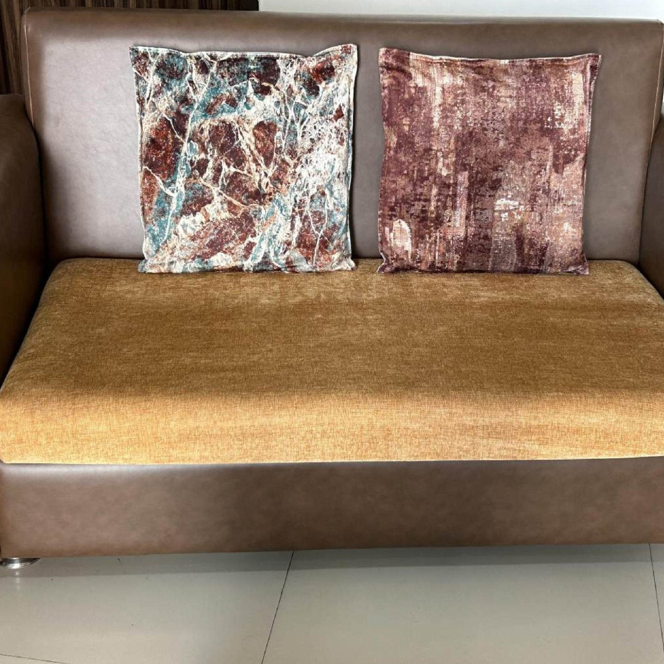 Handcrafted Cushion Covers – Set of 6 | Upcycled Cloth Textures – Covers & Inserts on Brown Living™. SKU: BL-IA-CC-1_6. Img 7.