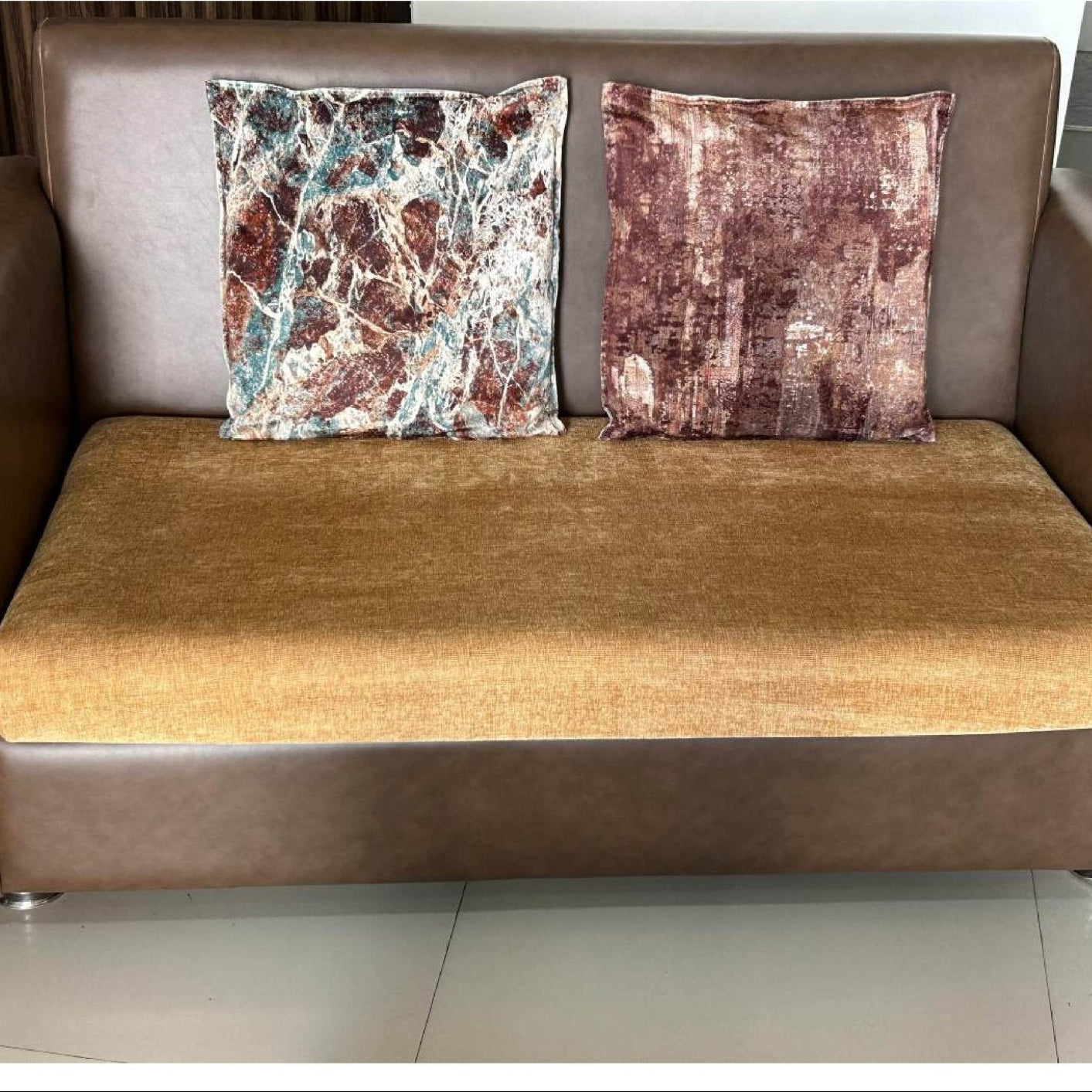 Handcrafted Cushion Covers – Set of 6 | Upcycled Cloth Textures – Covers & Inserts on Brown Living™. SKU: BL-IA-CC-1_6. Img 8.