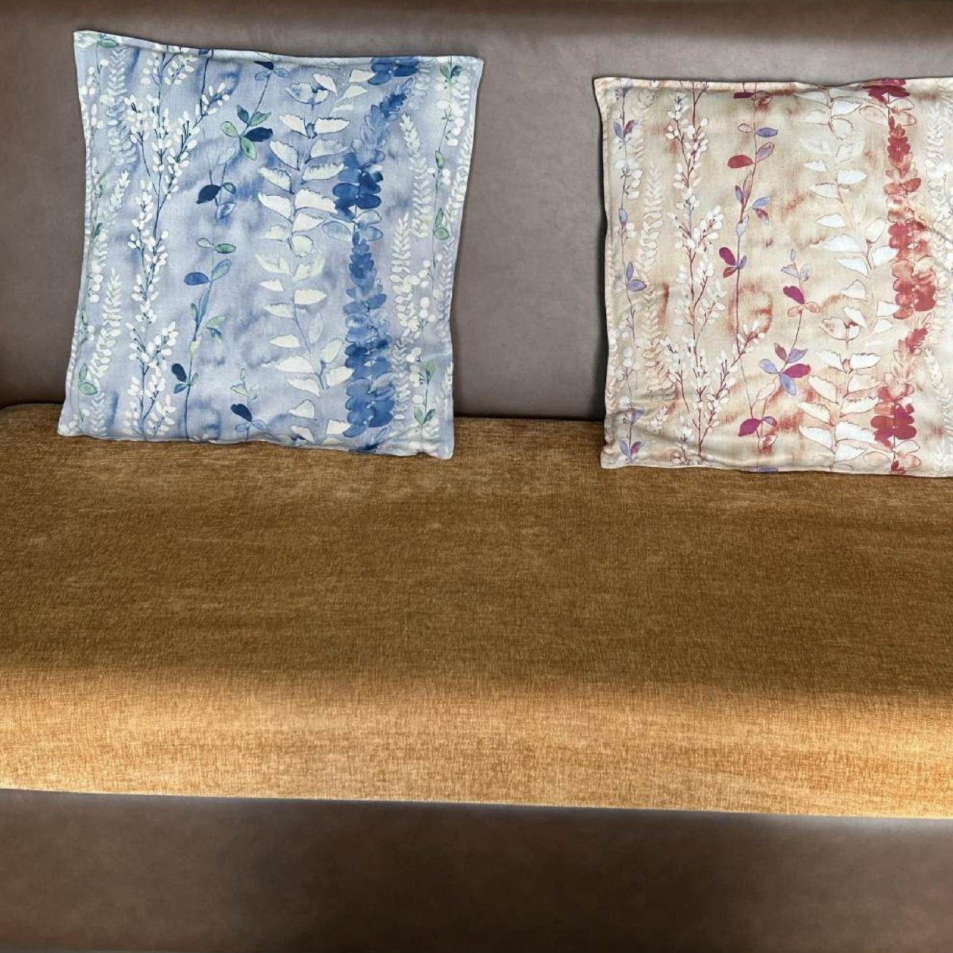 Handcrafted Cushion Covers – Set of 6 | Upcycled Cloth Textures – Covers & Inserts on Brown Living™. SKU: BL-IA-CC-1. Img 1.