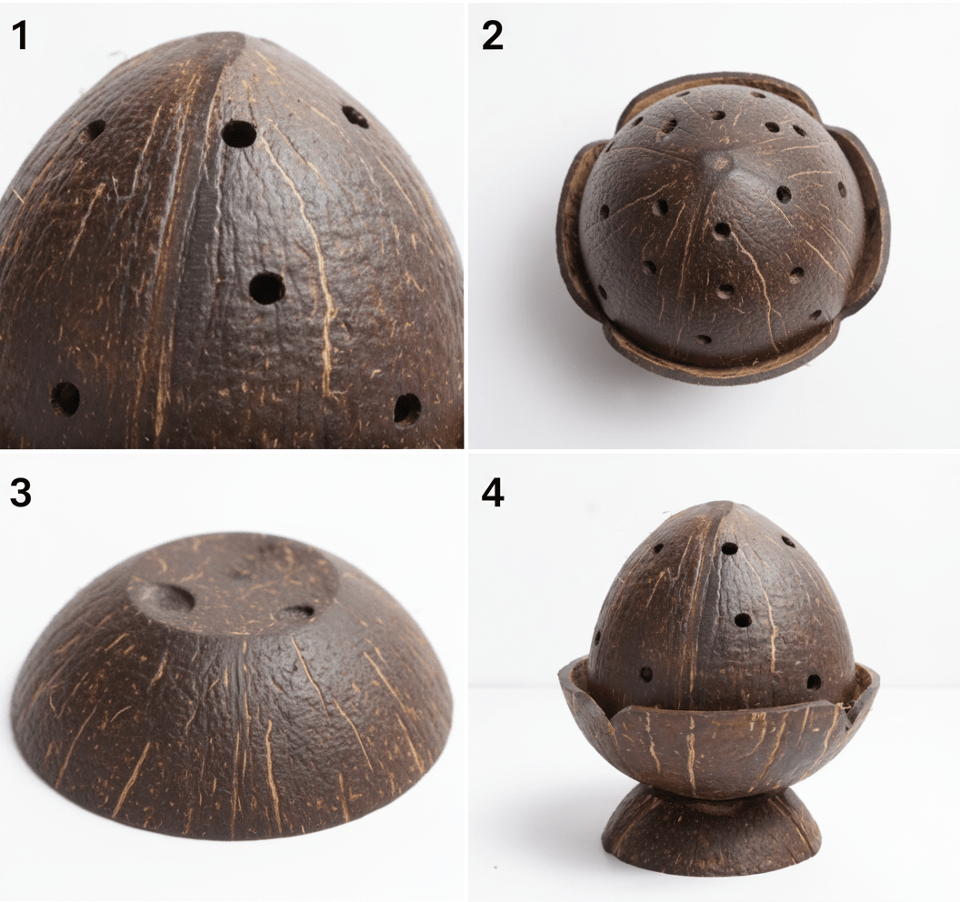 Handcrafted Dhoop Stand – Eco - Friendly Incense Holder – Pooja Needs on Brown Living™. SKU: KOTT006. Img 5.