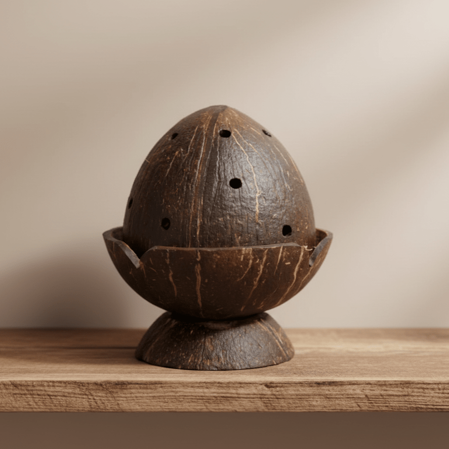 Handcrafted Dhoop Stand – Eco - Friendly Incense Holder – Pooja Needs on Brown Living™. SKU: KOTT006. Img 2.