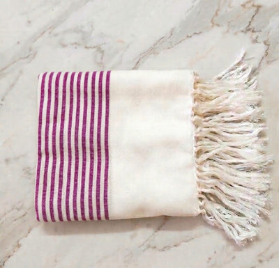 Handcrafted Easy Dry Bath Towel | 100% Cotton – Bath Linens on Brown Living™. SKU: Magentatowel. Img 11.