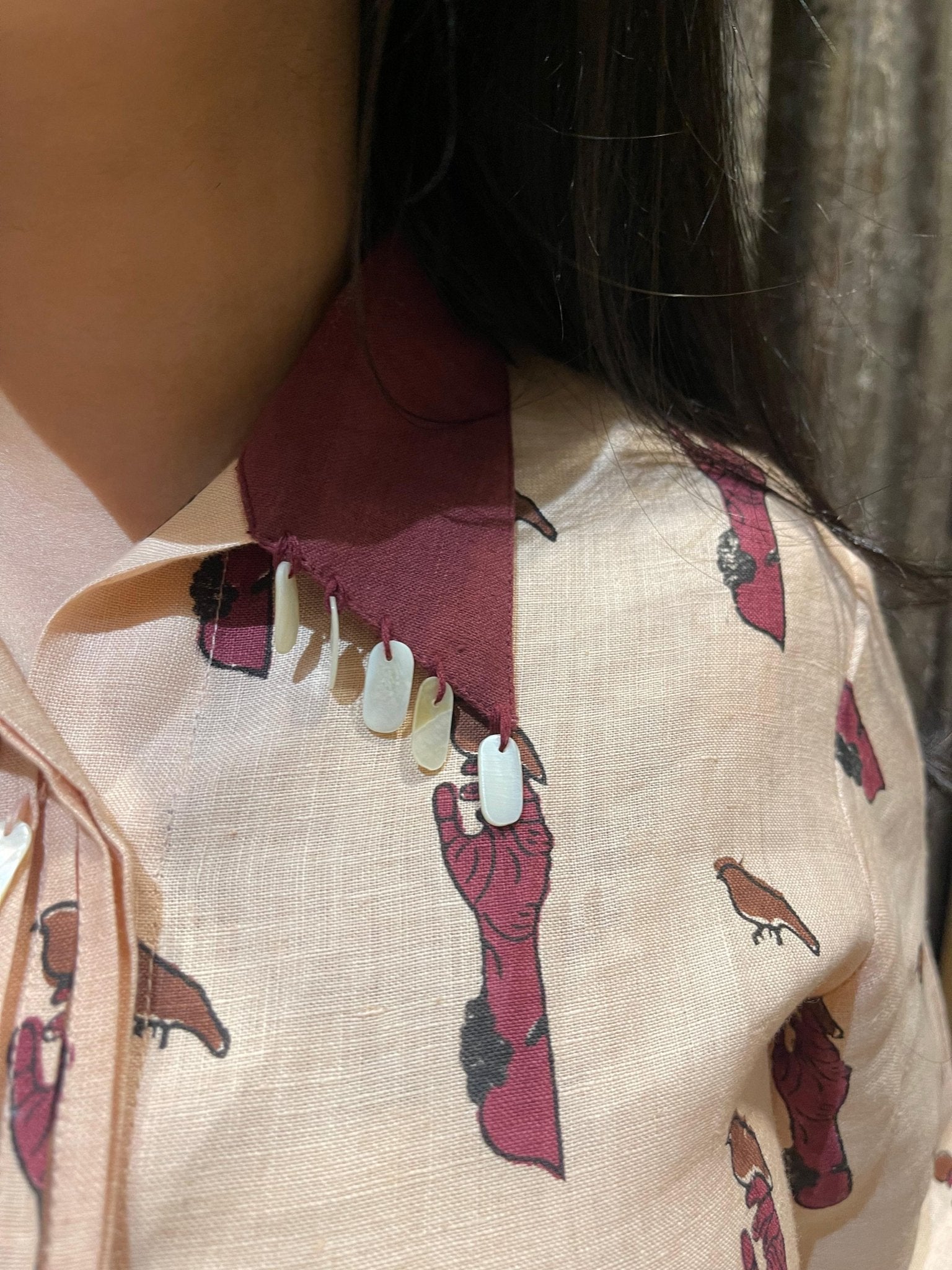 Handcrafted Ethical Birdie Cotton Co - Ord Outfit – Womens Co - Ord Sets on Brown Living™. SKU: TCC - LDV - 83 - XS. Img 3.