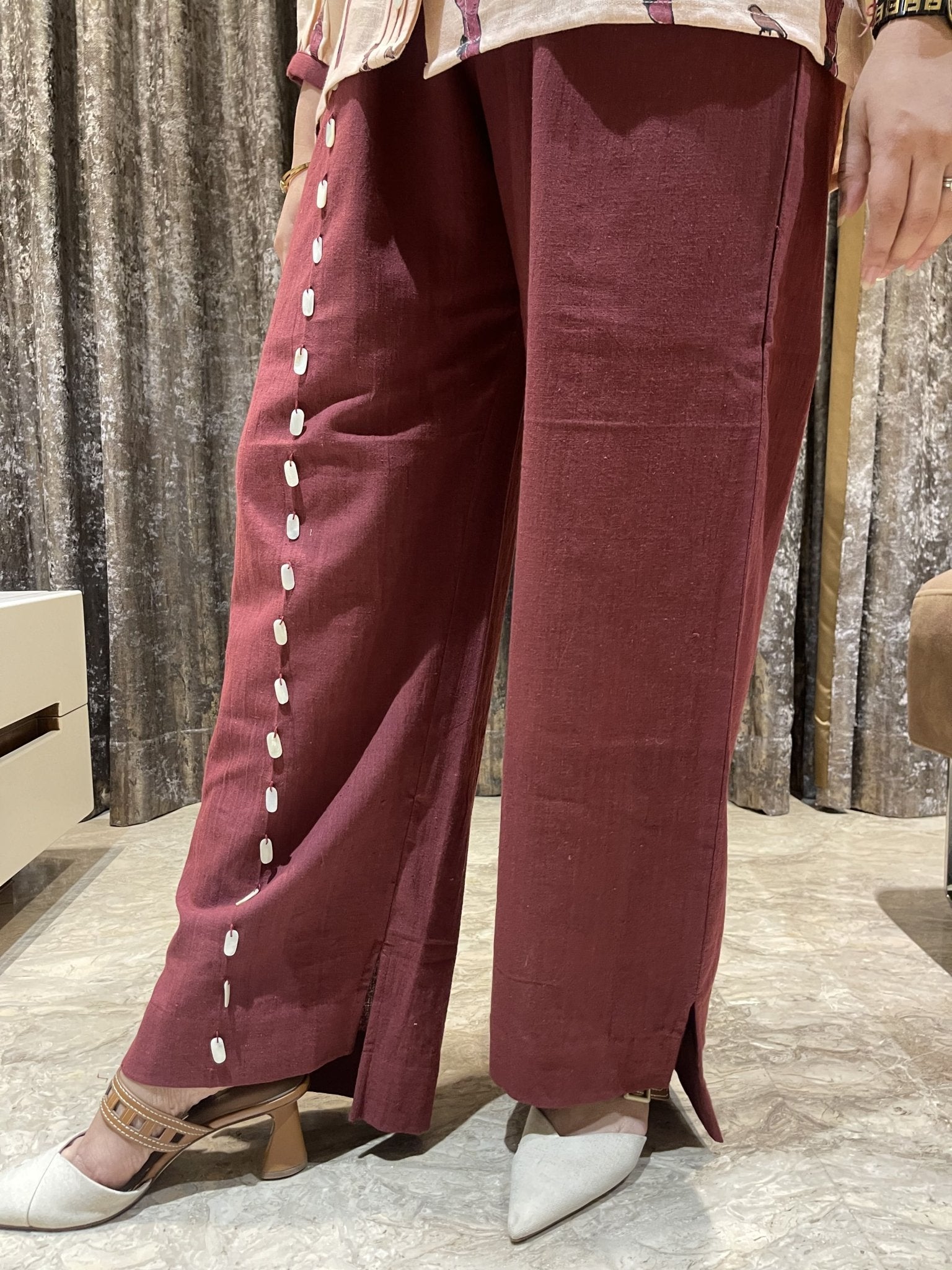 Handcrafted Ethical Birdie Cotton Co - Ord Outfit – Womens Co - Ord Sets on Brown Living™. SKU: TCC - LDV - 83 - XS. Img 4.