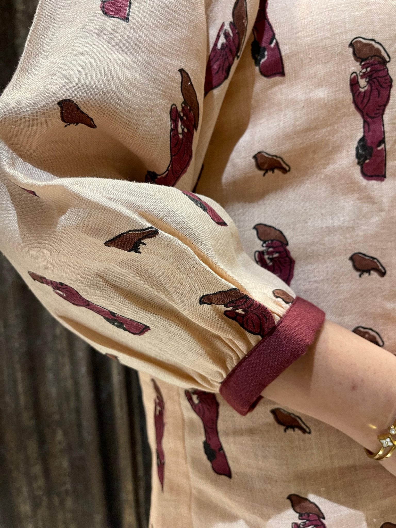 Handcrafted Ethical Birdie Cotton Co - Ord Outfit – Womens Co - Ord Sets on Brown Living™. SKU: TCC - LDV - 83 - XS. Img 2.