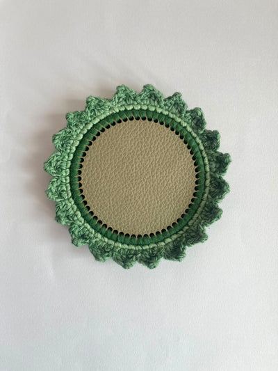 Handcrafted Floral Crochet Coaster Set of 2 – Coasters on Brown Living™. SKU: COT33A. Img 5.