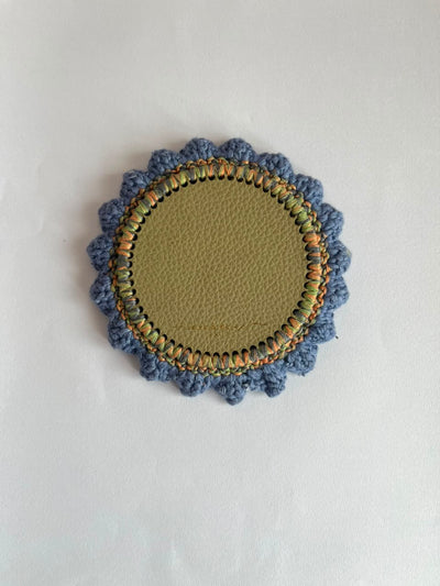 Handcrafted Floral Crochet Coaster Set of 2 – Coasters on Brown Living™. SKU: COT33B. Img 8.