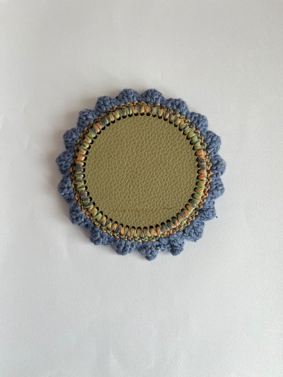 Handcrafted Floral Crochet Coaster Set of 2 – Coasters on Brown Living™. SKU: COT33B. Img 8.
