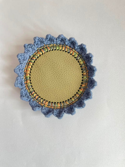 Handcrafted Floral Crochet Coaster Set of 2 – Coasters on Brown Living™. SKU: COT33B. Img 7.