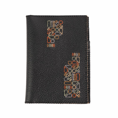 Handcrafted Geometric Embroidered Wallet – Mens Wallet on Brown Living™. SKU: W0002A. Img 3.