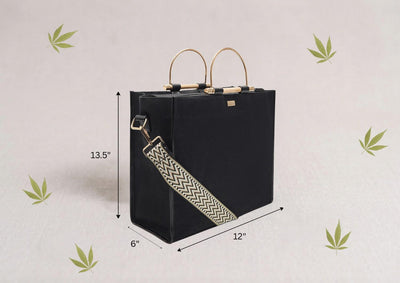 Handcrafted Hemp Fabric Everyday Tote Crossbody Bag – Bags on Brown Living™. SKU: GTB01-BROWN. Img 19.