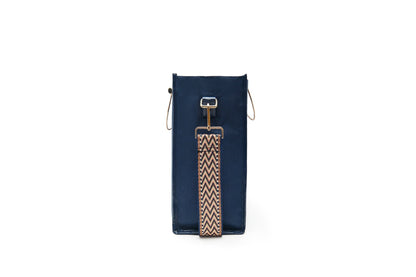 Handcrafted Hemp Fabric Everyday Tote Crossbody Bag – Bags on Brown Living™. SKU: GTB01-NAVYBLUE. Img 7.