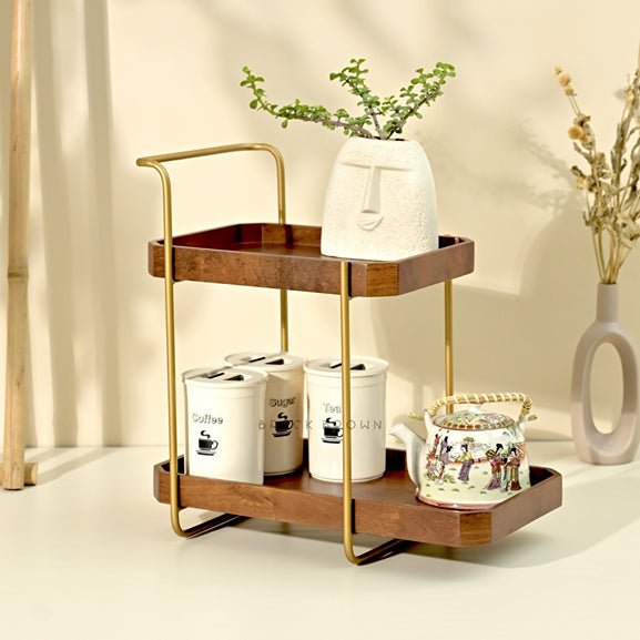 Handcrafted Homeydo 2 Tier Wooden Organizer | Verified Sustainable by Brown Living™