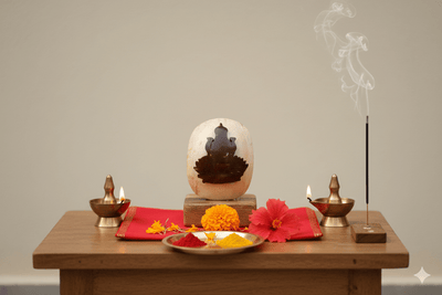 Handcrafted Lakshmi Idol | White Tender & Black Coconut Shell – Art & Craft Supplies on Brown Living™. SKU: KOTT020. Img 1.
