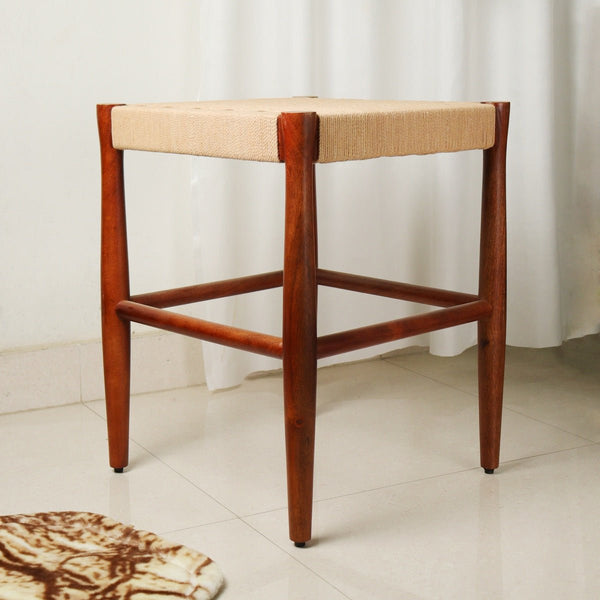 Handcrafted Loom Nest Wooden Stool | Verified Sustainable Decor & Artefacts on Brown Living™