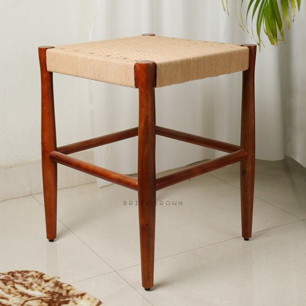 Handcrafted Loom Nest Wooden Stool | Verified Sustainable by Brown Living™