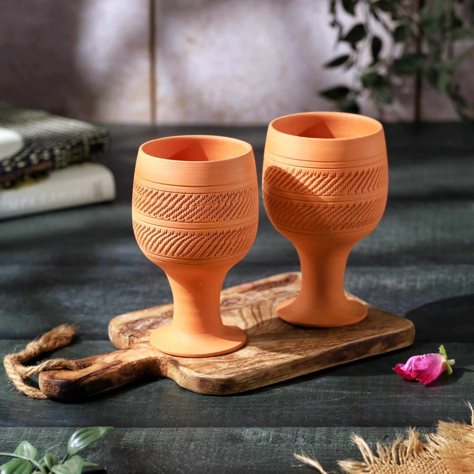 Handcrafted Natural Terracotta Special Juice Glass – Glasses & Tumblers on Brown Living™. SKU: DG-16. Img 13.