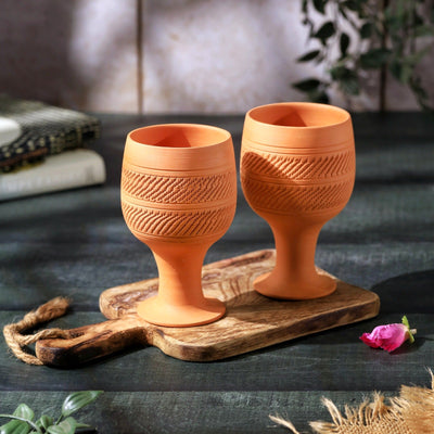 Handcrafted Natural Terracotta Special Juice Glass – Glasses & Tumblers on Brown Living™. SKU: DG-16. Img 13.
