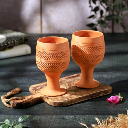 Handcrafted Natural Terracotta Special Juice Glass – Glasses & Tumblers on Brown Living™. SKU: DG-16. Img 13.