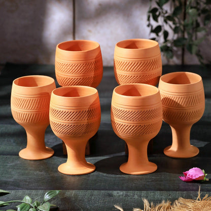 Handcrafted Natural Terracotta Special Juice Glass – Glasses & Tumblers on Brown Living™. SKU: DG-16. Img 14.