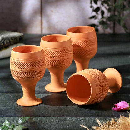 Handcrafted Natural Terracotta Special Juice Glass – Glasses & Tumblers on Brown Living™. SKU: DG-17. Img 8.