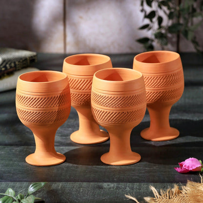 Handcrafted Natural Terracotta Special Juice Glass – Glasses & Tumblers on Brown Living™. SKU: DG-17. Img 7.