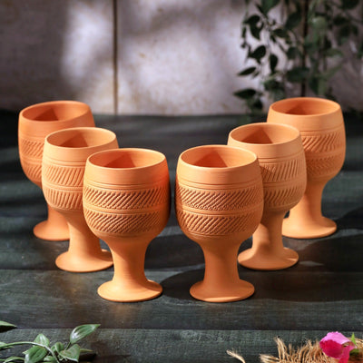 Handcrafted Natural Terracotta Special Juice Glass – Glasses & Tumblers on Brown Living™. SKU: DG-18. Img 5.