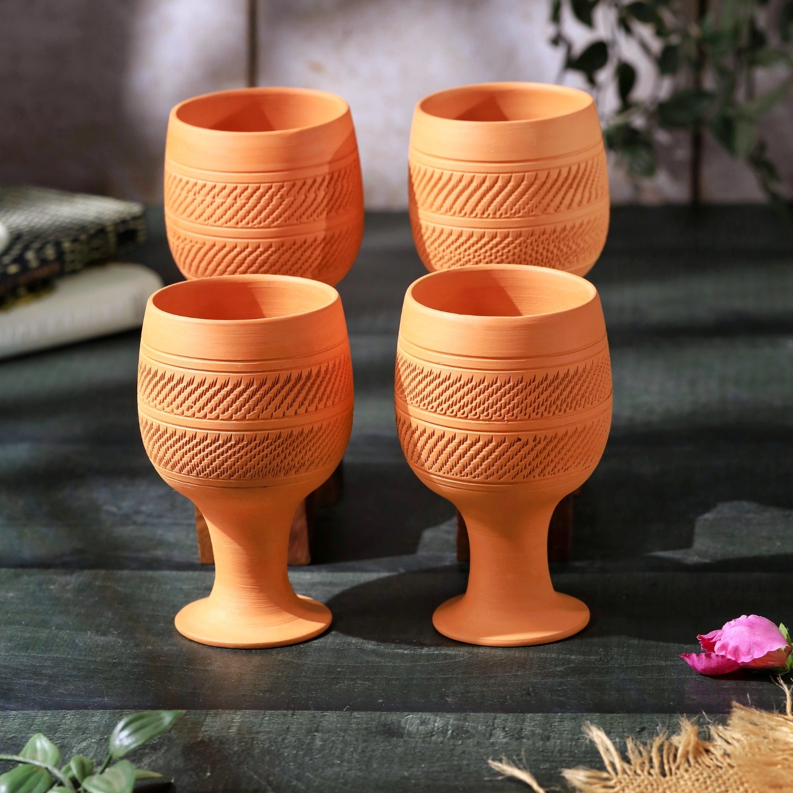 Handcrafted Natural Terracotta Special Juice Glass – Glasses & Tumblers on Brown Living™. SKU: DG-18. Img 6.