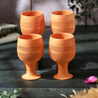 Handcrafted Natural Terracotta Special Juice Glass – Glasses & Tumblers on Brown Living™. SKU: DG-18. Img 6.