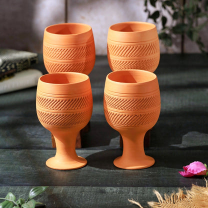Handcrafted Natural Terracotta Special Juice Glass – Glasses & Tumblers on Brown Living™. SKU: DG-18. Img 6.