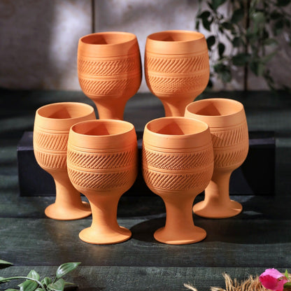 Handcrafted Natural Terracotta Special Juice Glass – Glasses & Tumblers on Brown Living™. SKU: DG-18. Img 3.