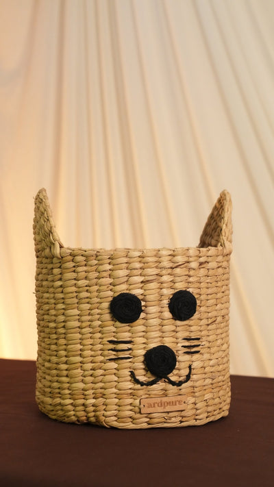 Handcrafted Pet Kauna Basket | Durable & Eco - Friendly – Baskets & Boxes on Brown Living™. SKU: 601KP. Img 1.