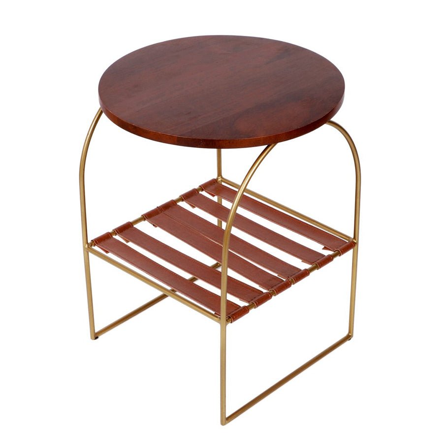 Handcrafted Premium Strips Below Accent Wooden Table | Verified Sustainable by Brown Living™