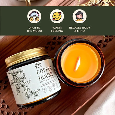 Handcrafted Set of 2 Coconut Wax Candles - Coffee House + Vanilla Cupcake – Gift Giving on Brown Living™. SKU: BUN06. Img 2.