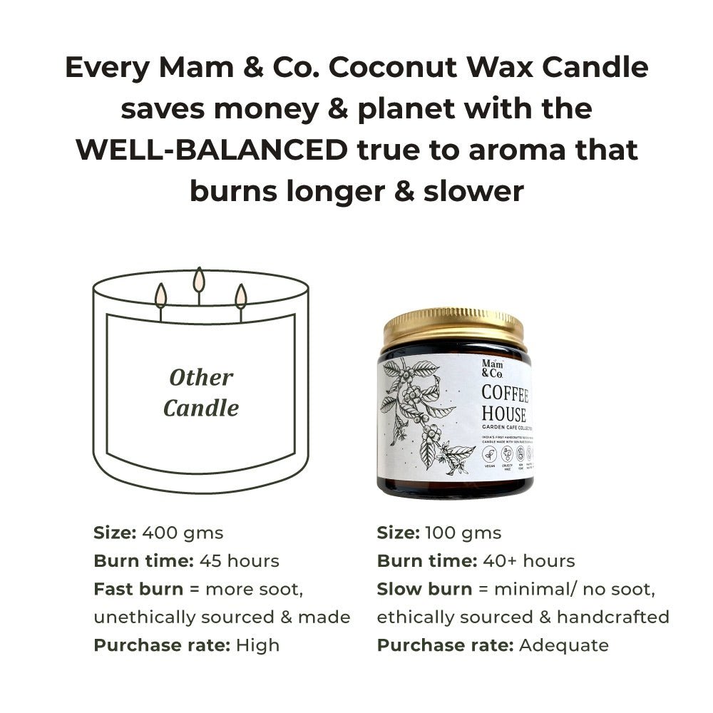 Handcrafted Set of 2 Coconut Wax Candles - Coffee House + Vanilla Cupcake | Verified Sustainable by Brown Living™