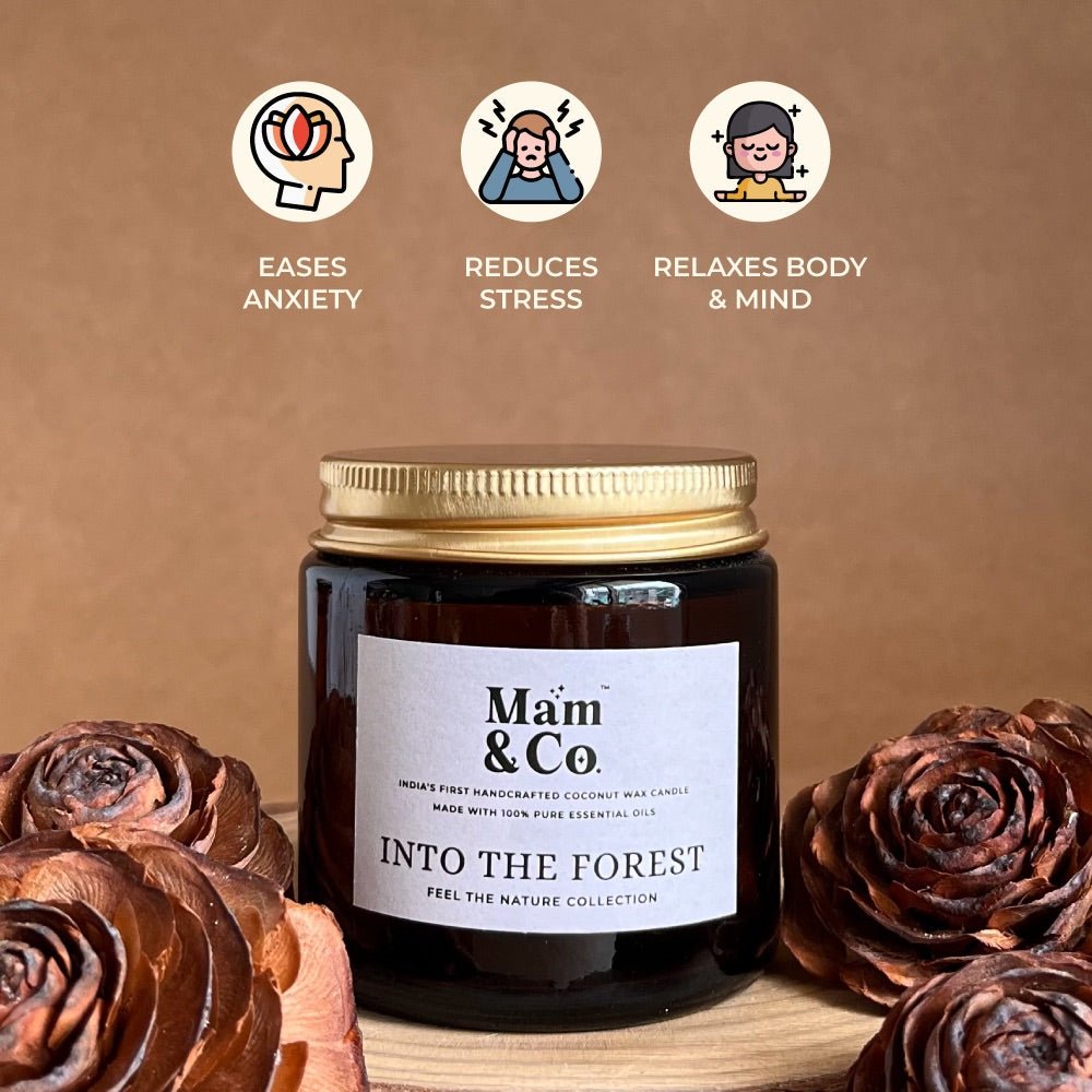 Handcrafted Set of 2 Coconut Wax Candles - Valley of Flowers + Into the Forest | Verified Sustainable by Brown Living™