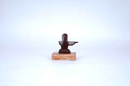 Handcrafted Shiva Statue | Coconut Shell Idol on Wooden Base – Art & Craft Supplies on Brown Living™. SKU: KOTT021. Img 2.