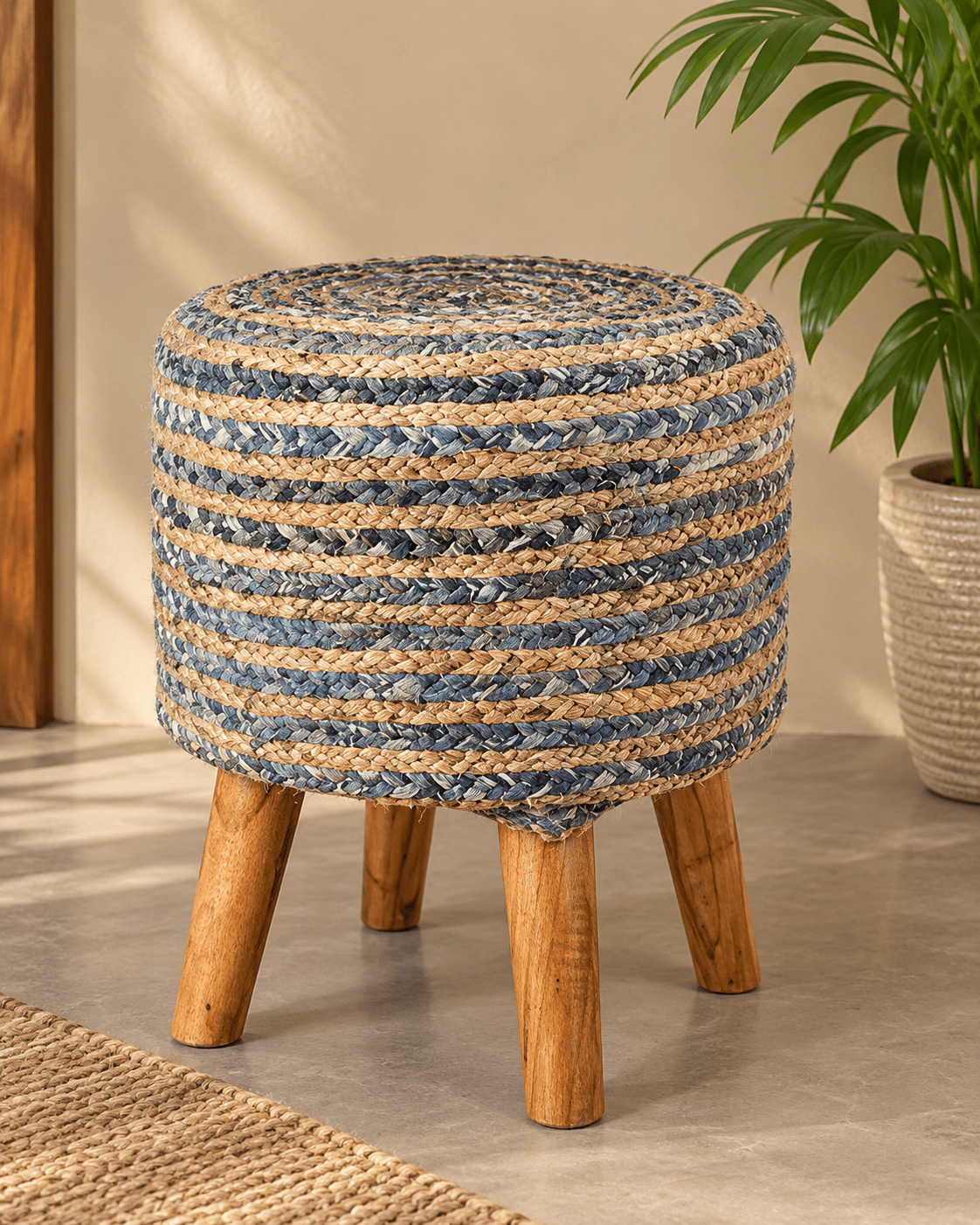 Handcrafted Stools – Wooden Artisan Seating for Home – Home Decor on Brown Living™. SKU: ANTBBJDSHHD. Img 1.